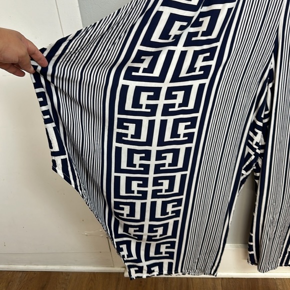 Elsta by CSN Harem Jumpsuit in Stripes and Greek Print Sz S/M - Picture 5 of 8